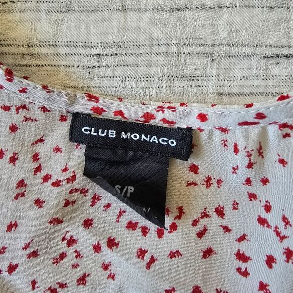 Club Monaco Cream Tank Top with Red Print - Picture 4 of 6